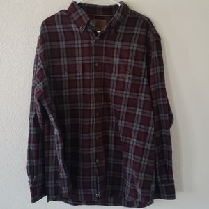 Plaid button down cotton shirt
